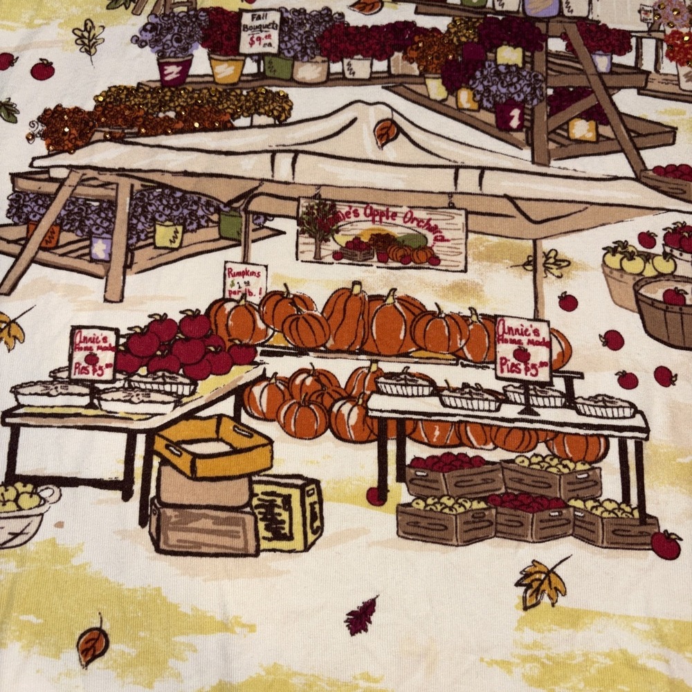 Vintage Christopher Banks Farm Market Grandmacore Top Autumn Xl - Picture 2 of 6